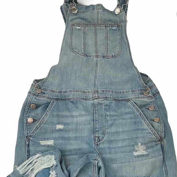AE Tomgirl Distressed Skinny Overalls - Picture 2 of 9